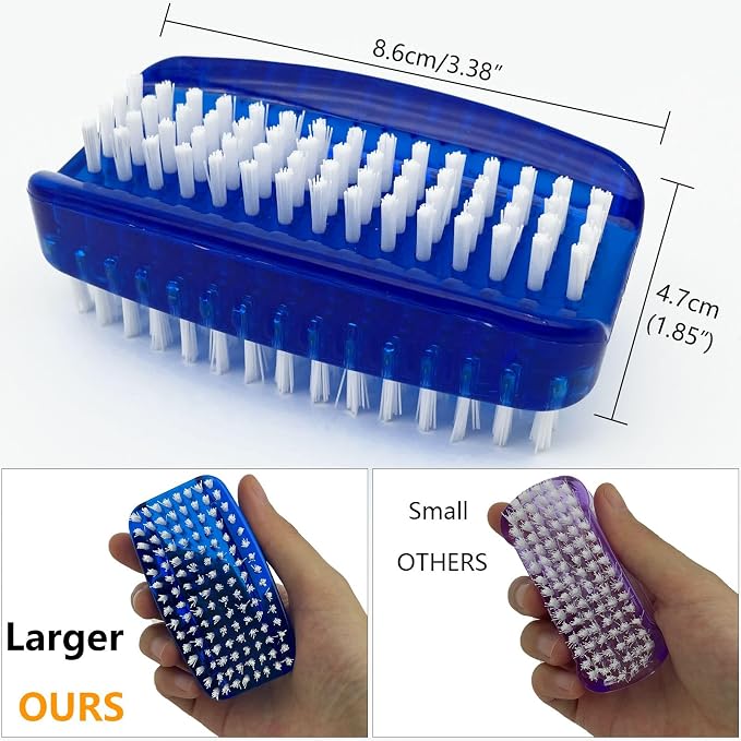 GKETN Nail Brush for Cleaning Fingernails 2 Sided Nylon Bristles Fingernail - Image 4