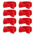 Semato 8 Pcs Red Spa Headband Skincare Headbands by Semato