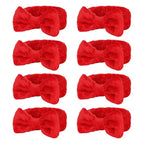 Semato 8 Pcs Red Spa Headband Skincare Headbands by Semato