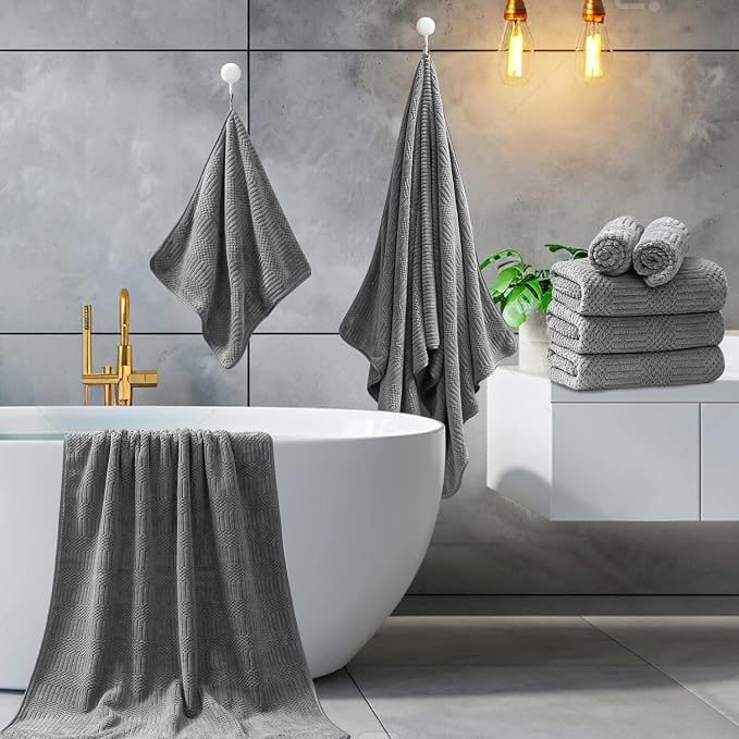 8 Piece Bath Towel Set-2 Oversized Bath Sheets, 2 Hand Towels, 4 - Image 5