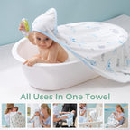 Momcozy Baby Towel with Hooded-Original Design Baby Towel Set -Soft & - Image 7