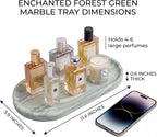 YKAJO Oval Real Marble Tray for Bathroom Kitchen Counter Stone Decorative - Image 3