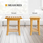 Unibambou Bamboo Shower Bench Inside Shower Stool - Image 3