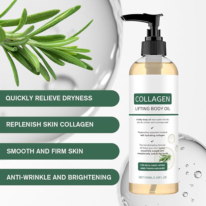 2 Pcs Collagen Lifting Body Oil, Anti-Aging Wrinkle Removal & Collagen Lifting - Image 4