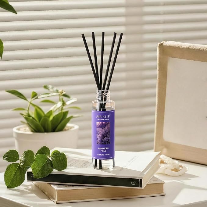 Airkeep Reed Diffuser Oil Refill/Lavender Field/3.38 oz / 1 Pack/Air Freshener - Image 3