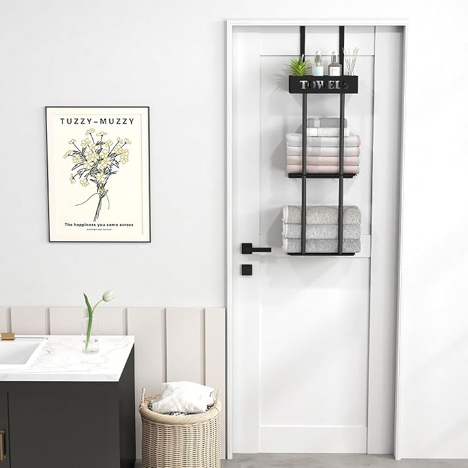 Over The Door Towel Rack, 3 Tier Hanging Towel Rack - Image 6