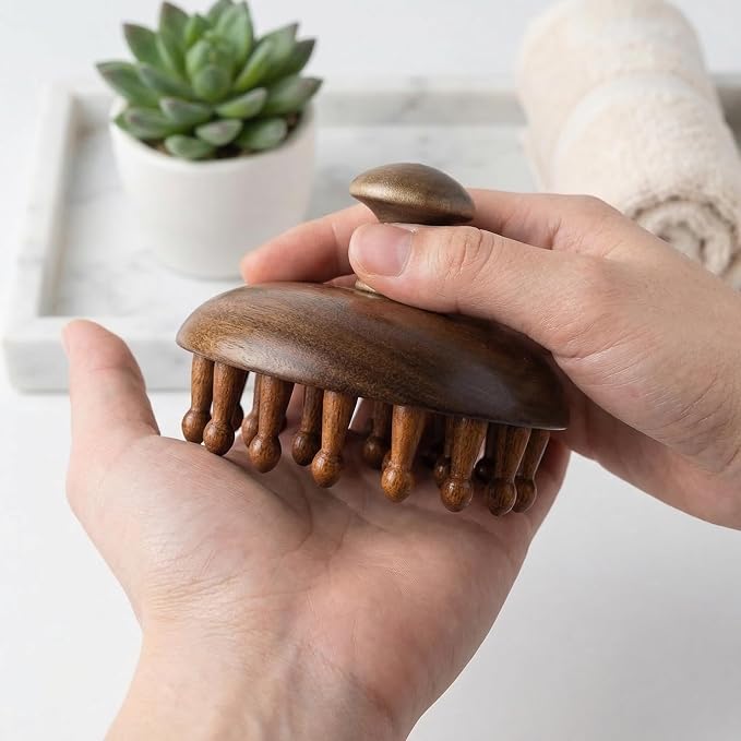 Wooden Scalp Massager｜Bamboo Brush - Image 5