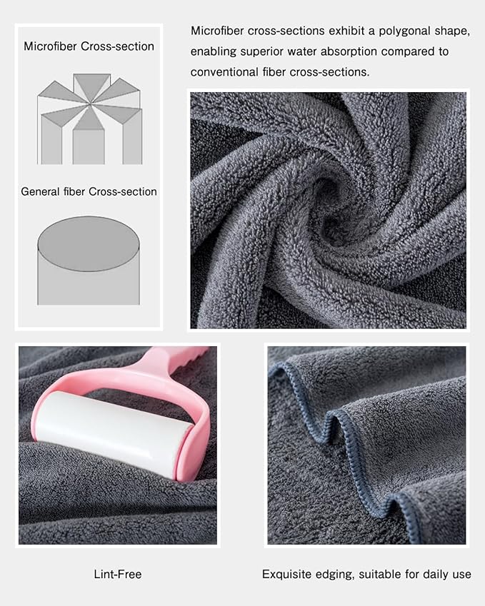 sakano 6-Piece Microfiber Bath Towel Set - Image 4