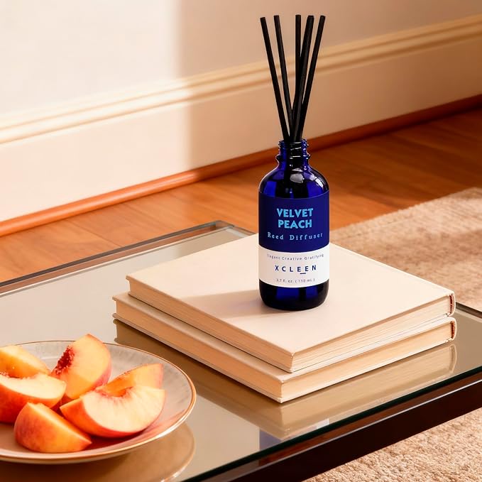 Xcleen Reed Diffuser Set, Velvet Peach Scent Fragrance Oil Diffuser, Reed - Image 5
