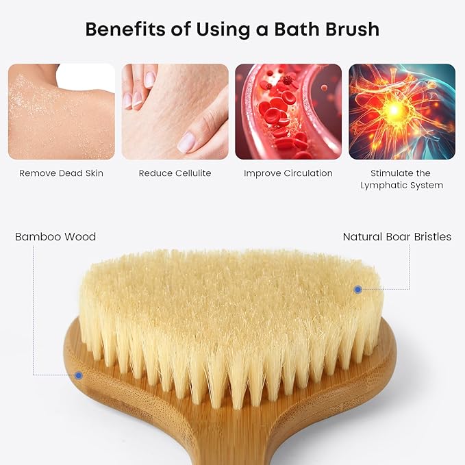 eaxun Bamboo Back Scrubber - Image 5