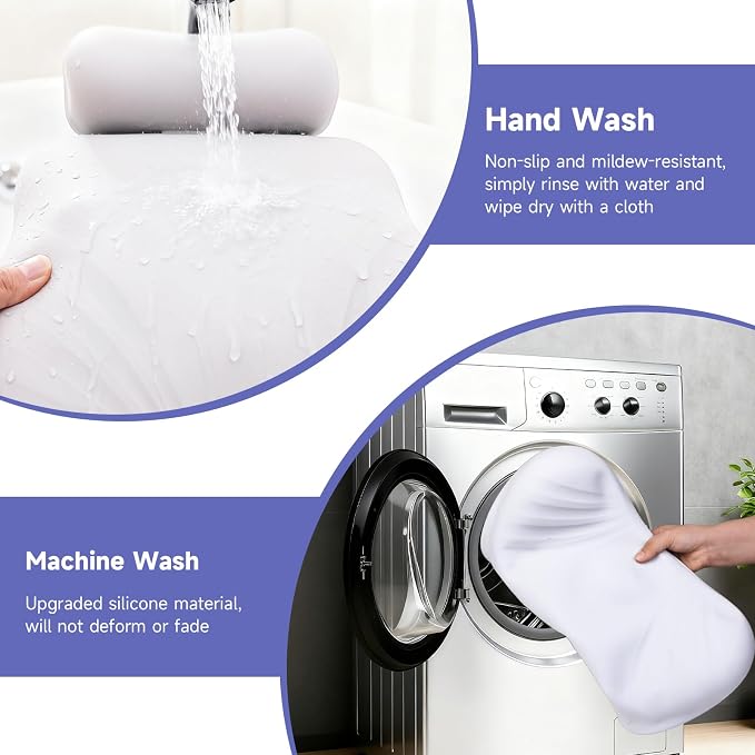 Silicone Bath Pillow, Upgraded Bath Pillows - Image 8