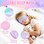 OlyPegic 2 Pcs Kids Sleep Mask Girls Silk Eye Mask Sleeping - Image 3