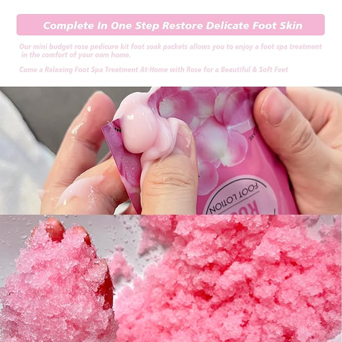 Rose Jelly Pedicure Kit Foot Soak Set - Image 4