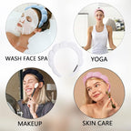 Luckybear Spa Headband for Face Washing, Velvet Makeup Headband - Image 4