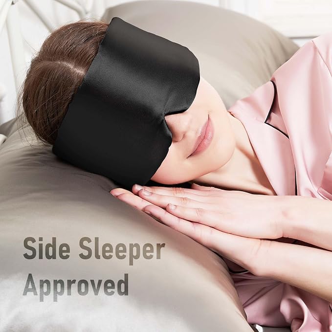 Nature Silk Sleeping Mask Soft Featherweight Eye Mask Large Wrap-Around - Image 2