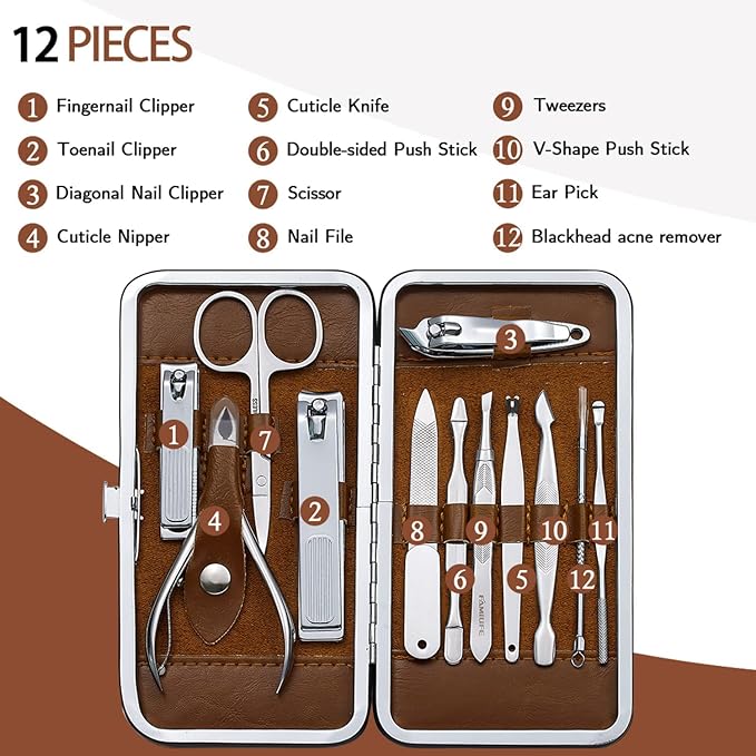 FAMILIFE Manicure Set, Professional Nail Kit Nail Clipper Set, - Image 4