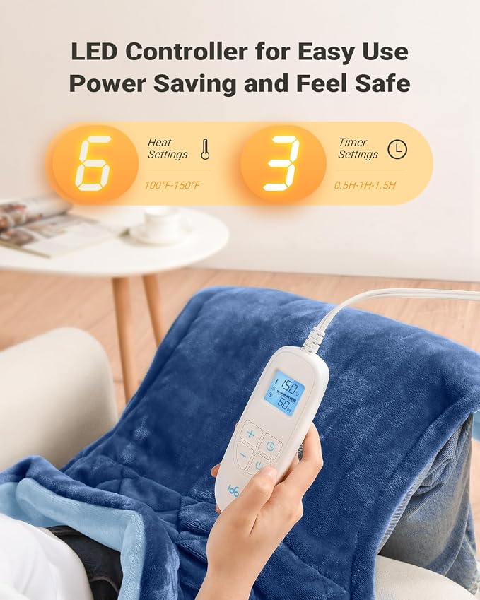 iDOO Heating Pad for Back Pain Relief, Mothers Day Gifts for Mom Women Mom - Image 5