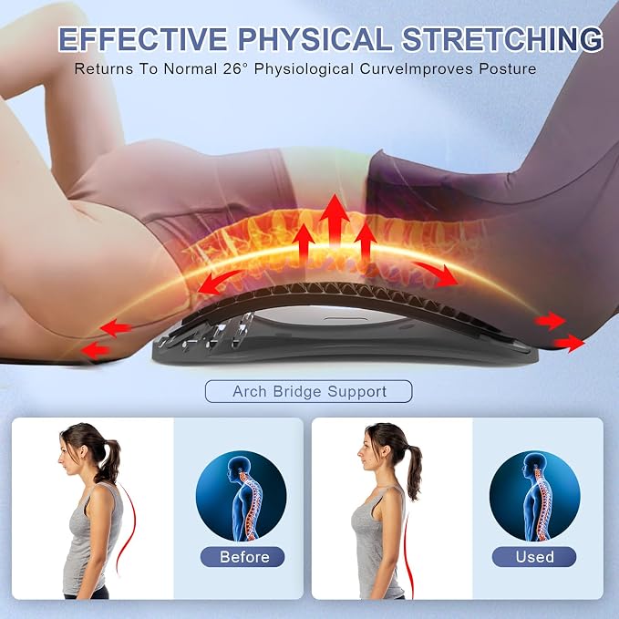 MINOLL Back Stretcher for Lower Back Pain Relief, Back Cracking Device - Image 4