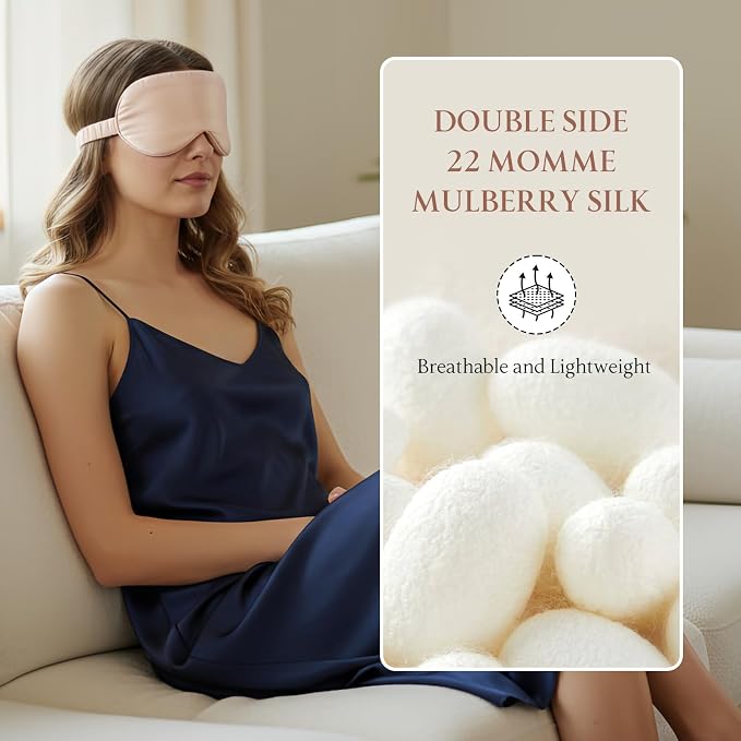 Luxury 22 Momme Mulberry Silk Eye Mask - Image 5