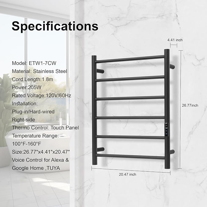 Electric Towel Rack with Voice Control - Image 4