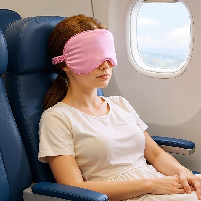 Silk Sleep Eye Mask 4 Pack Mulberry Silk Sleep Mask Eye Cover Blindfold - Image 5