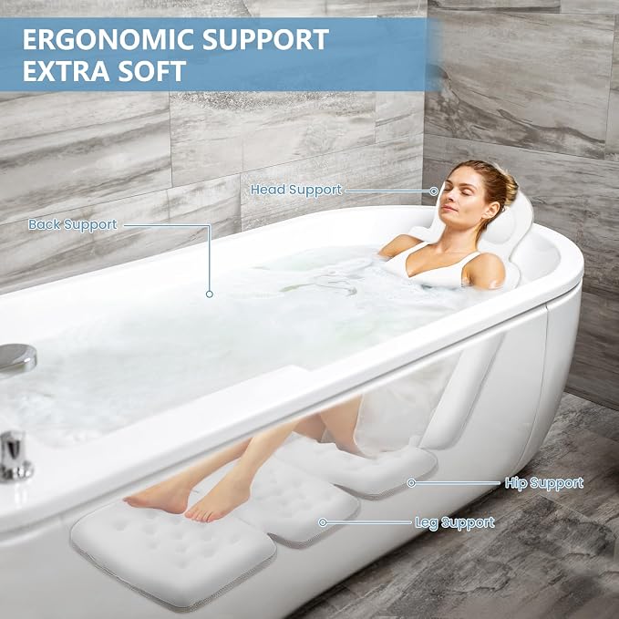 Full Body Bath Pillow, Luxury Bath Cushion - Image 5