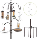 Bird Feeder Station with Suet Cage & Water Bowl Fruit Hook- Adjustable Pole by MIXXIDEA