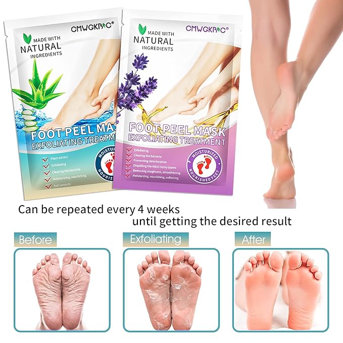 5 Pack Foot Peeling Mask, Exfoliator Peel Off Calluses Dead Skin Callus Remover - Image 5