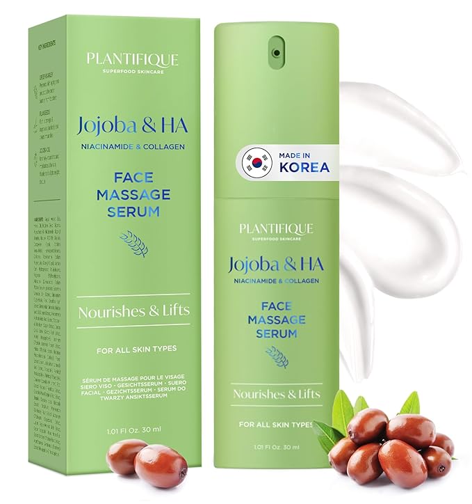 PLANTIFIQUE Korean Jojoba Oil & Hyaluronic Acid Face Massage Serum – Hydrating by Plantifique