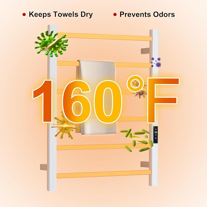 Heated Towel Racks for Bathroom, Wall Mounted Electric Towel Warmer Racks - Image 3