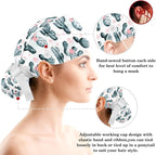 Adjustable Brown Dachshund Dog Blue Surgical Scrub Cap - Image 3