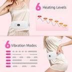 Portable Heating Pad Period Cramps: 2 Timer 6 Heat Levels 6 Vibration Modes - Image 2