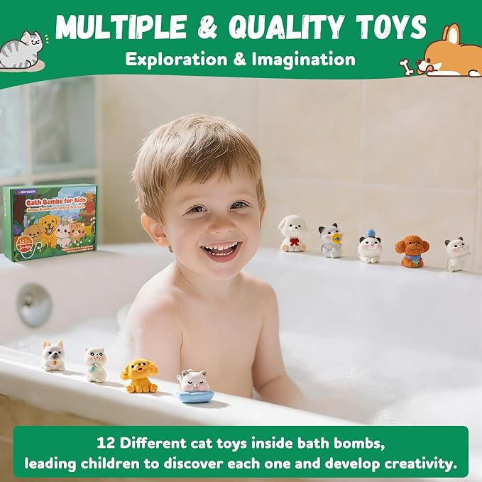 Bath Bombs for Kids with Surprise Toys Inside, Natural Safe Bathbombs for - Image 5