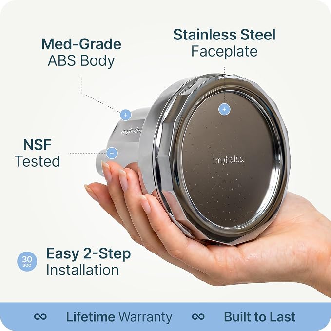 MyHalos® Filtered Shower Head for Hard Water Filter - Image 7