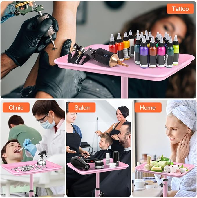 Salon Tray Cart Tattoo Tray Rolling Cart, Service Rolling Tray, Height - Image 5