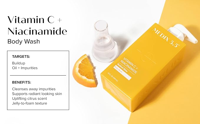 MEDIX 5.5 Radiant Glow Vitamin C Body Wash W/ Niacinamide | Citrus Scented - Image 6