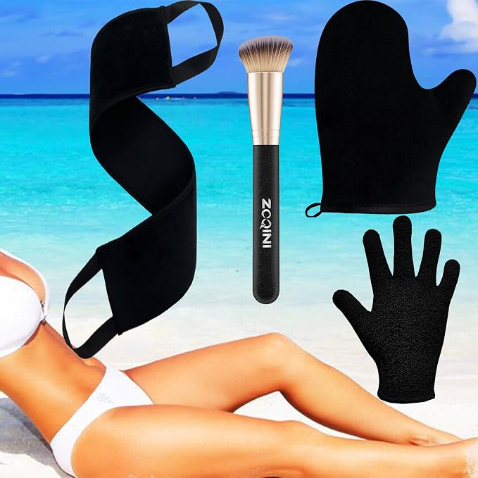 Self Tanning Mitt Kit, Velvety Soft Tanner Mitt, Back Tanning Applicator - Image 2