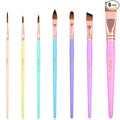 Nicpro 7pcs Face Paint Brush Set, Aesthetic Pastel Artist Paintbrushes by Nicpro