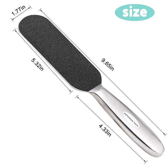 Professional Pedicure Foot File, Coarse/Fine Double Side and Reusable Stainless - Image 5