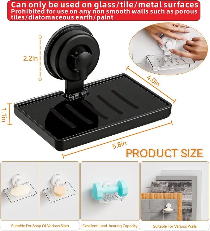 SUOXING 2 Pack Bar of Soap Holder - Image 3
