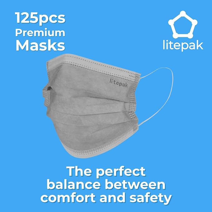 Litepak 125-Pack Disposable Face Mask Premium Comfort Earloops - Image 4