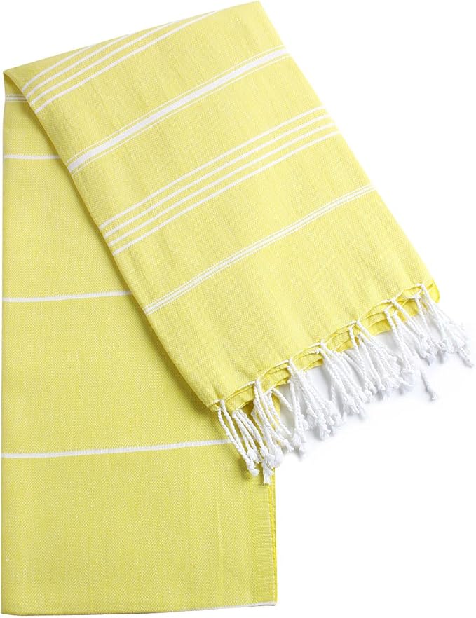 Cacala Lightweight and Thin Turkish Beach Towel 100% Cotton Sand-Free and - Image 3