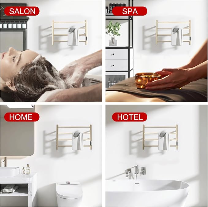 Heated Towel Racks for Bathroom, Wall Mounted Electric Towel Warmer Racks - Image 6