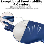 Formé & Found Luxury Silk Sleep Mask, 100% 6A Mulberry Silk Eye Mask - Image 2