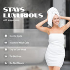 White Classic Green Bath Towels 27x54 Inch, Cotton Towel Set - Image 6