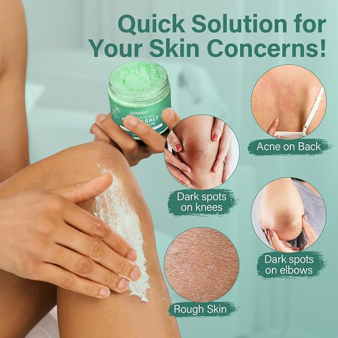 Eucalyptus Epsom Salt Body Scrub, Exfoliating detox body scrub, Relax & Relief - Image 6