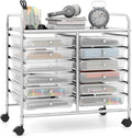 Giantex 12 Drawers Rolling Cart, Mobile Storage Drawer Cart, Classroom by Giantex