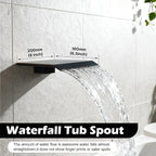 Midanya Shower System with Tub Spout, Bathtub Shower Faucet Set with Square - Image 3