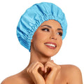 Reusable Shower Cap for Women, Large Waterproof Shower Bonnet by Edoneery