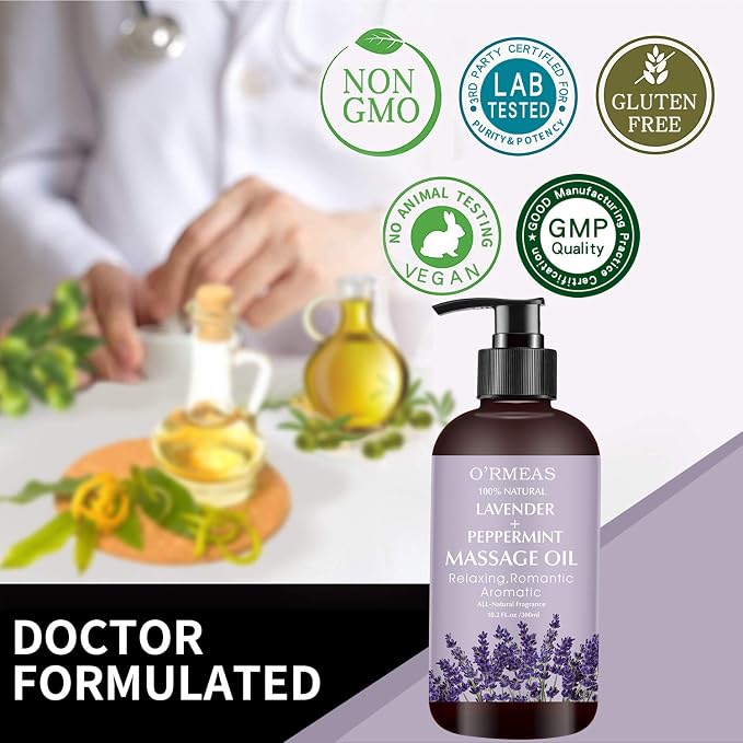 Massage Oil with Lavender and Peppermint Massage Oil - Image 5